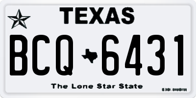 TX license plate BCQ6431