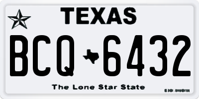 TX license plate BCQ6432