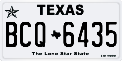 TX license plate BCQ6435