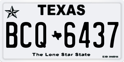 TX license plate BCQ6437