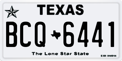 TX license plate BCQ6441