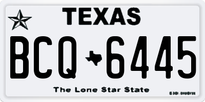 TX license plate BCQ6445
