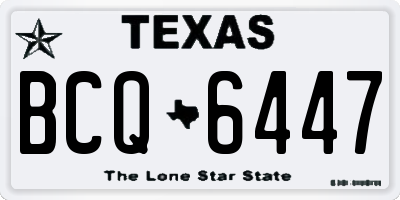 TX license plate BCQ6447