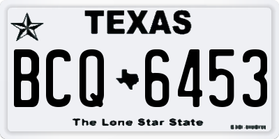TX license plate BCQ6453