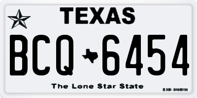 TX license plate BCQ6454