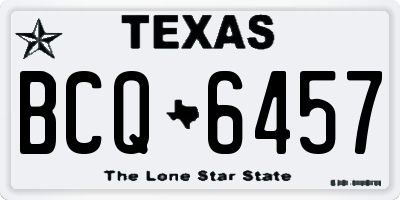 TX license plate BCQ6457