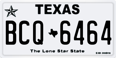 TX license plate BCQ6464