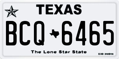 TX license plate BCQ6465