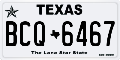 TX license plate BCQ6467