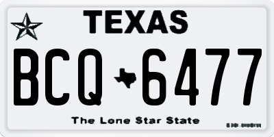 TX license plate BCQ6477