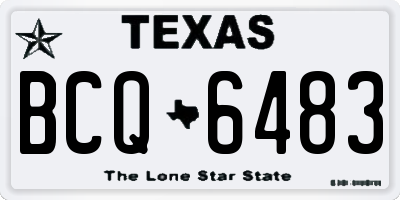 TX license plate BCQ6483