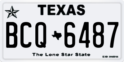TX license plate BCQ6487