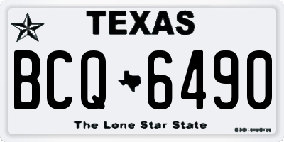 TX license plate BCQ6490
