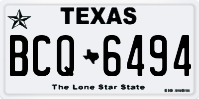 TX license plate BCQ6494