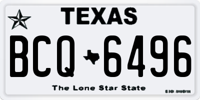 TX license plate BCQ6496