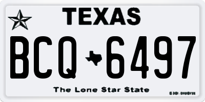 TX license plate BCQ6497