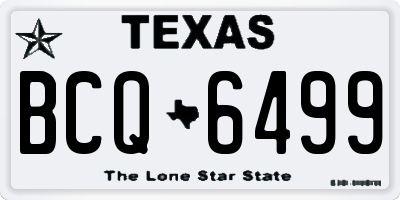 TX license plate BCQ6499
