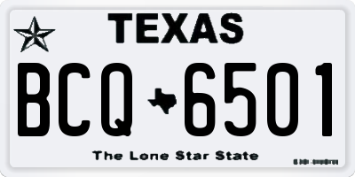 TX license plate BCQ6501