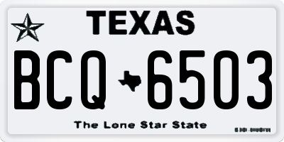 TX license plate BCQ6503
