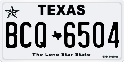 TX license plate BCQ6504