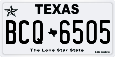 TX license plate BCQ6505