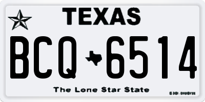 TX license plate BCQ6514