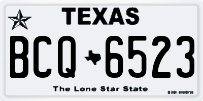 TX license plate BCQ6523