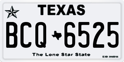 TX license plate BCQ6525