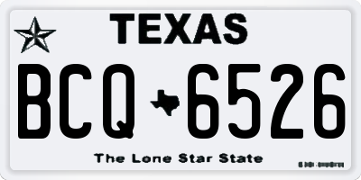 TX license plate BCQ6526