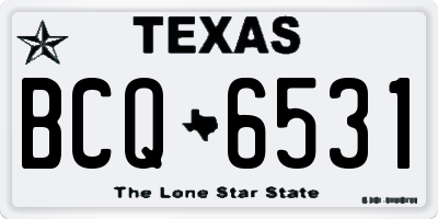 TX license plate BCQ6531