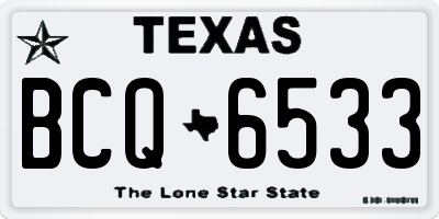TX license plate BCQ6533