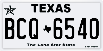 TX license plate BCQ6540