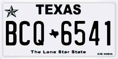 TX license plate BCQ6541