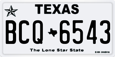 TX license plate BCQ6543