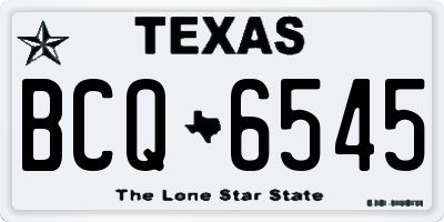 TX license plate BCQ6545