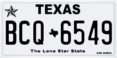 TX license plate BCQ6549