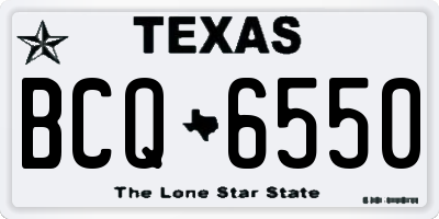 TX license plate BCQ6550