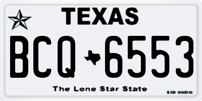 TX license plate BCQ6553