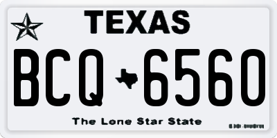 TX license plate BCQ6560
