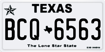 TX license plate BCQ6563