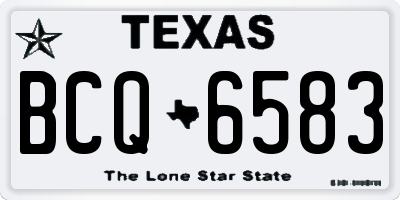 TX license plate BCQ6583