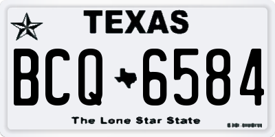TX license plate BCQ6584