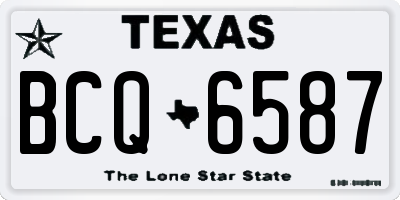 TX license plate BCQ6587