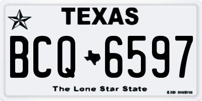 TX license plate BCQ6597
