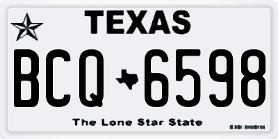 TX license plate BCQ6598