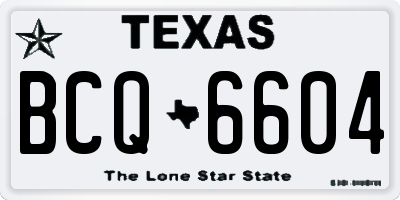 TX license plate BCQ6604