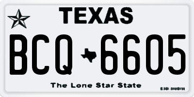 TX license plate BCQ6605