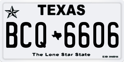 TX license plate BCQ6606