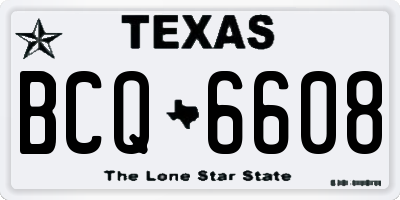 TX license plate BCQ6608