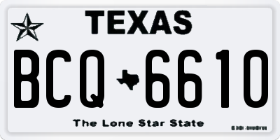 TX license plate BCQ6610